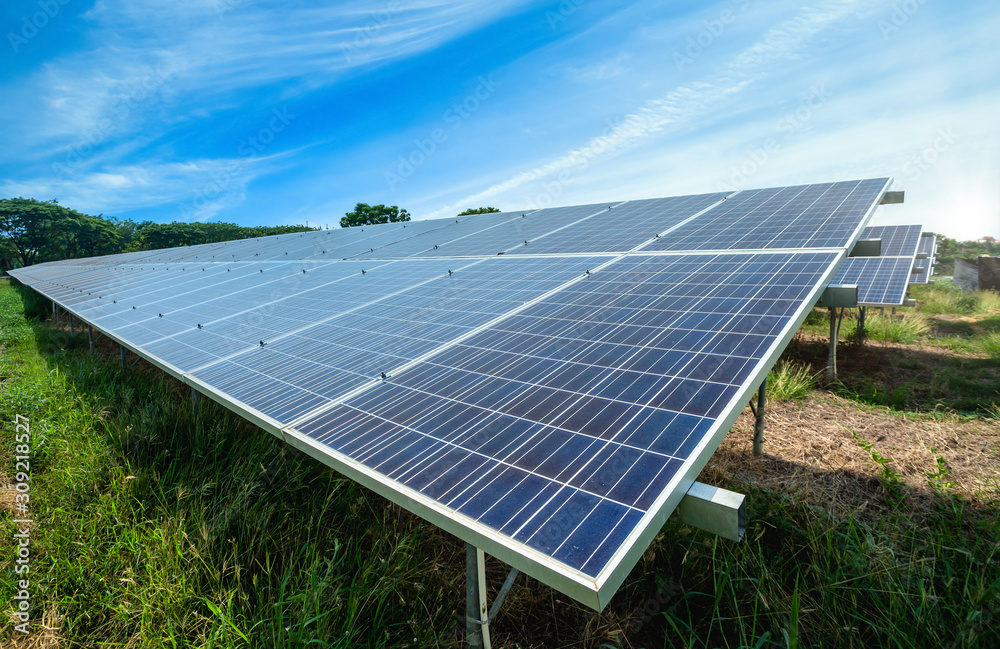 power solar panel on blue sky background,alternative clean green energy concept power solar panel on blue sky background,alternative clean green energy concept
