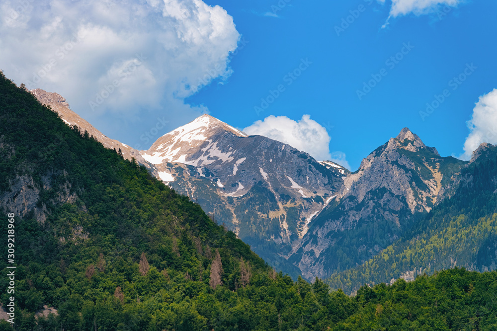 Julian Alps mountains in Slovenia
