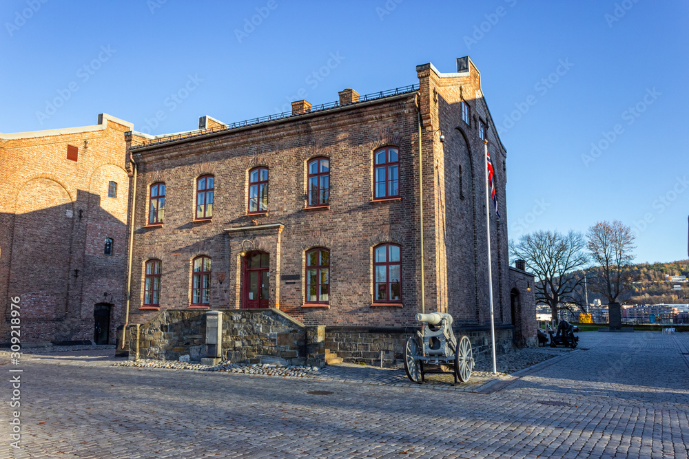Military building and part of the Akershus Castle and Fortress complex, Oslo, Norway