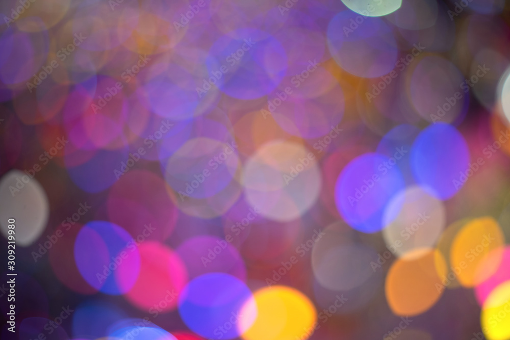 colorful bubble bokeh as christmas background