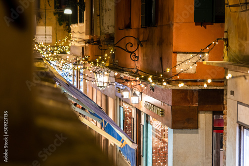 narrow street in Venice seen from above