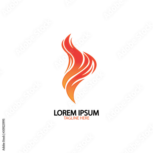 fire flame logo icon vector design template