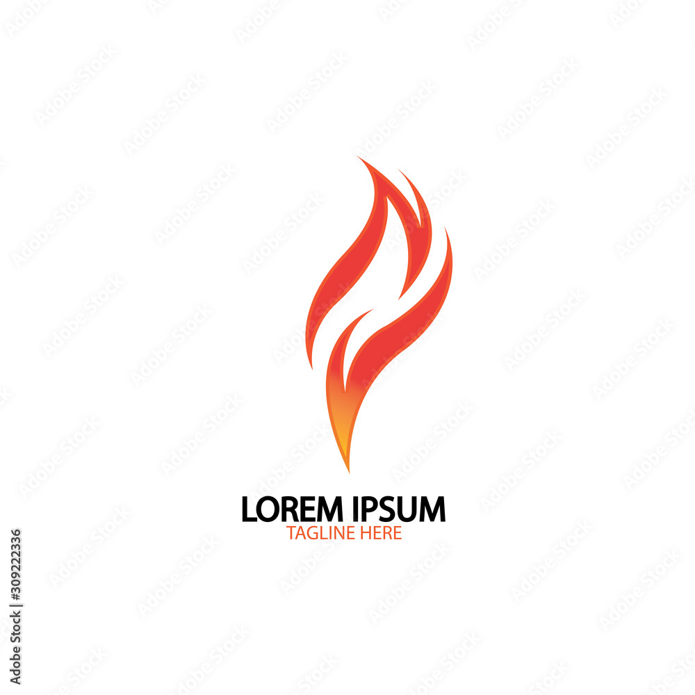 fire flame logo icon vector design template