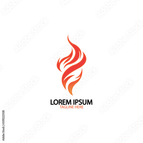 fire flame logo icon vector design template