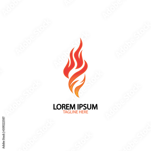 fire flame logo icon vector design template
