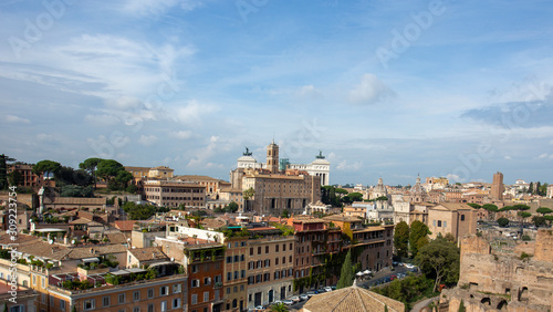 Panoramic view of the Roman sights from the hills