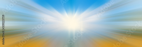 Abstract image. Rays of light from central point. Flash Light. Designer background. photo