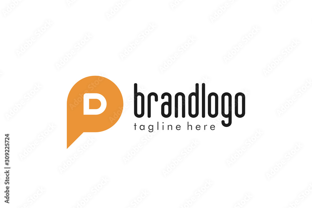 Logo Vector Initial Letter D and P or P and D. Flat Vector Logo Design Template Element Logo Vector Initial Letter D and P or P and D. Flat Vector Logo Design Template Element