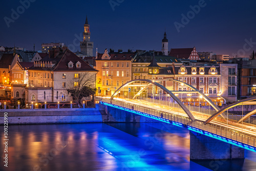 Opole city Silesia Poland with night and day photography, Nocą miasto śląsk.