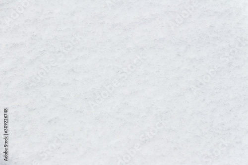 The texture of snow-white fluffy fresh snow