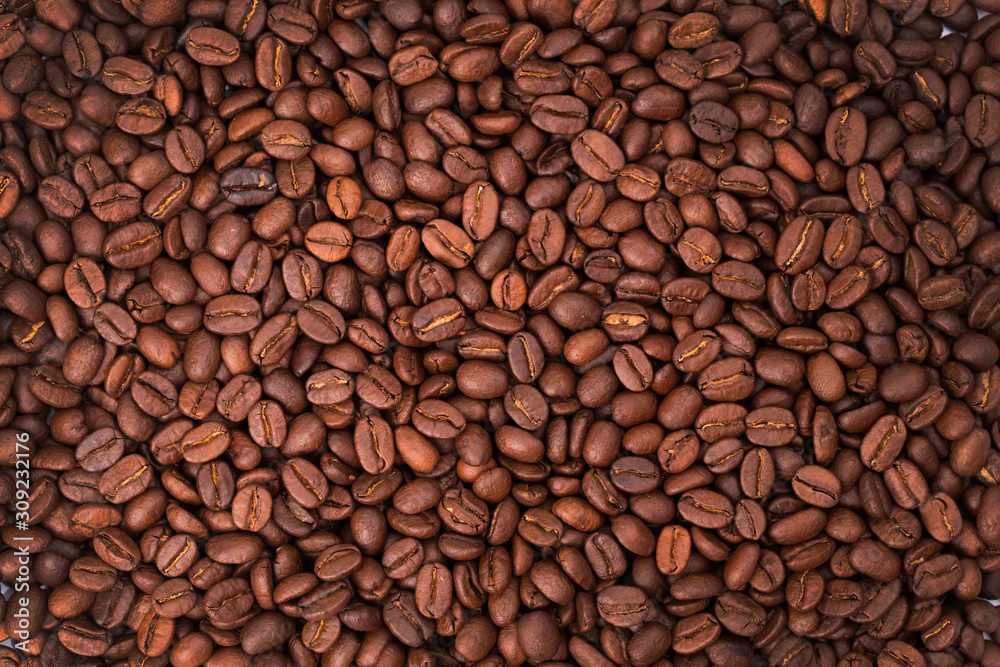 roasted coffee beans, can be used as background roasted coffee beans, can be used as background