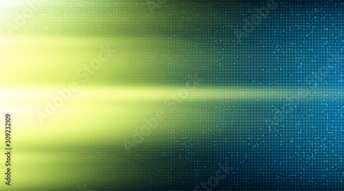 Speed Green Light on Circuit Microchip Technology Background,Hi-tech Digital and Internet Concept design,Free Space For text in put,Vector illustration.