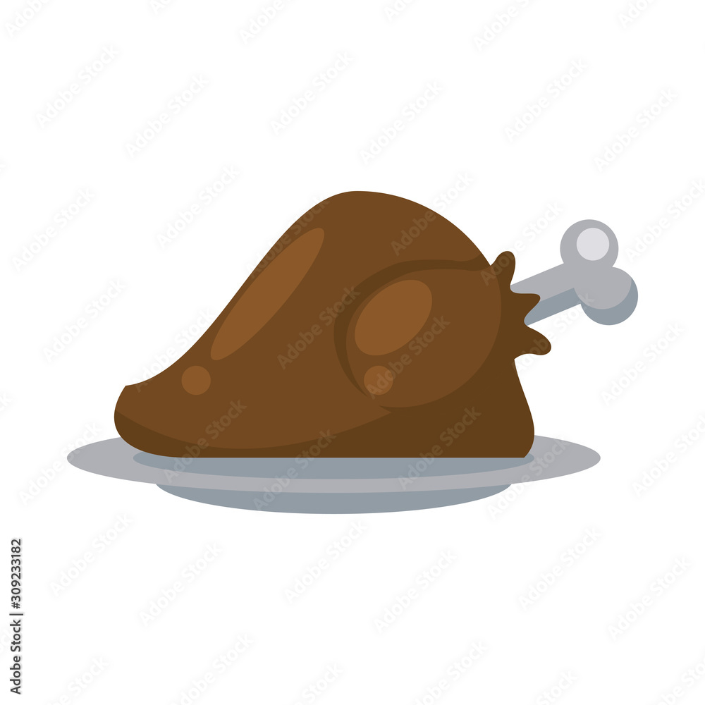 Fototapeta premium delicious turkey cooking thanksgiving food