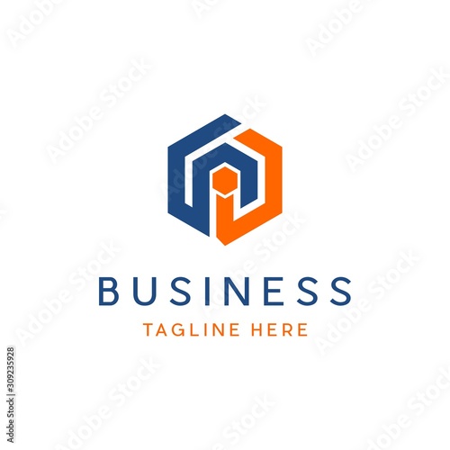 Letter PI Box Cube Creative Abstract Modern Icon Logo Design Template Element Vector