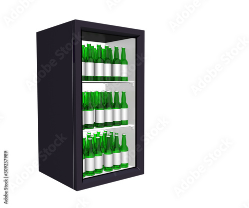 3d render drink storage refrigerator photo