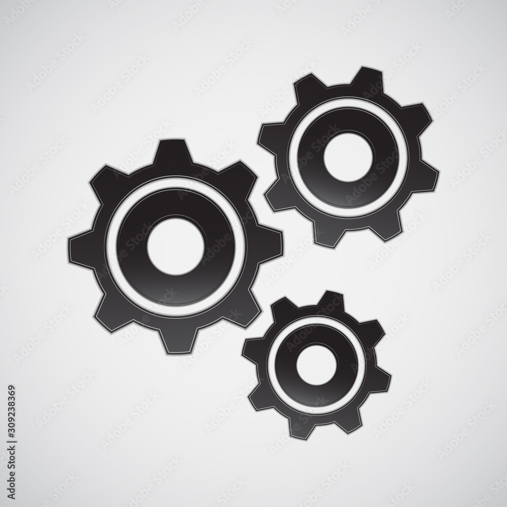 Gear wheel and development icon. The concept of organizational movement. Gear wheel and development icon. The concept of organizational movement.