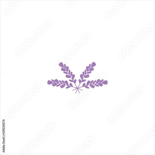 Lavender vector with a unique and soft shape