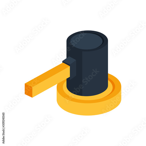 justice hammer device isolated icon
