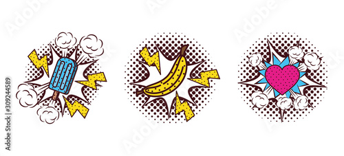 Isolated fashion style icon set vector design