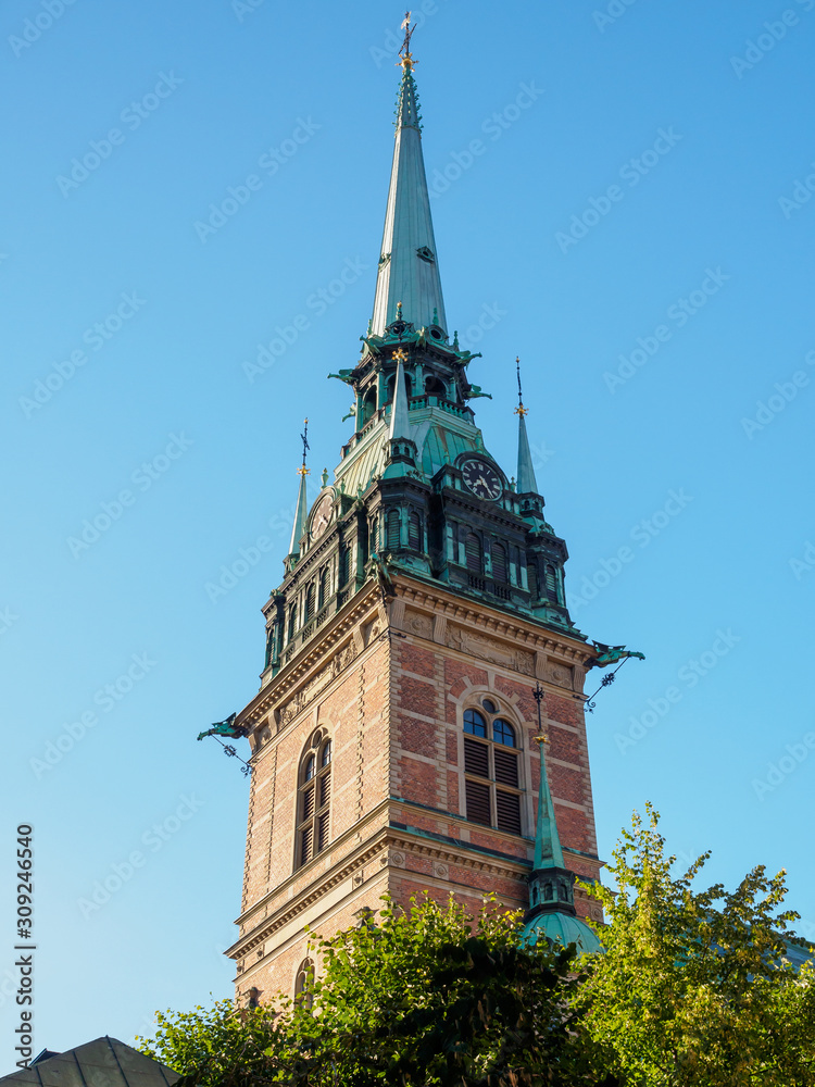 The German Church (Tyska kyrkan) in Gamla stan, old town of Stockholm, Sweden