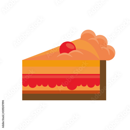 delicious sweet cake portion icon