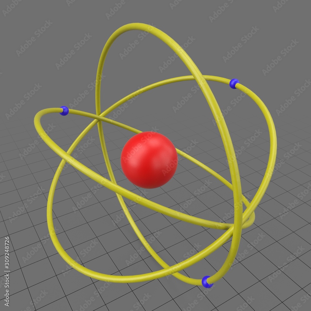 Atom model Stock 3D asset | Adobe Stock