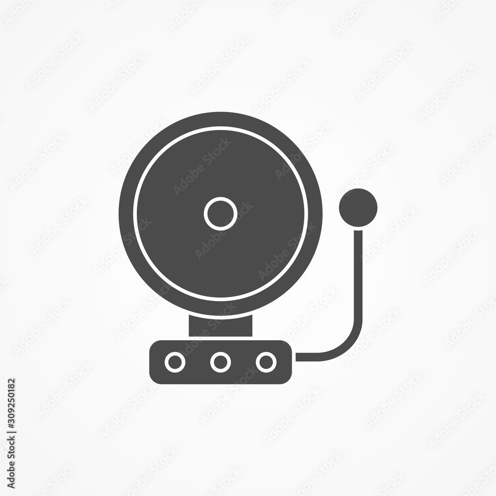 School alarm vector icon sign symbol School alarm vector icon sign symbol