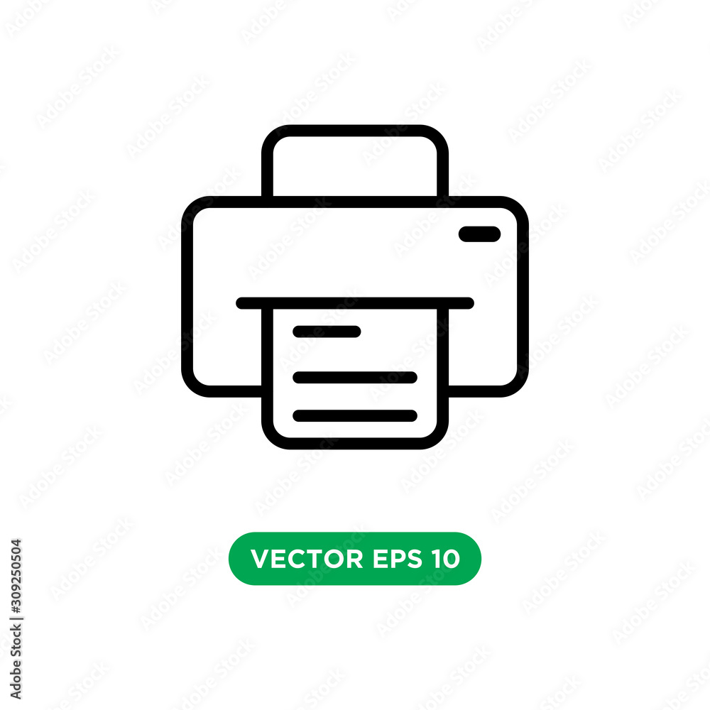 printer vector icon template design concept printer vector icon template design concept