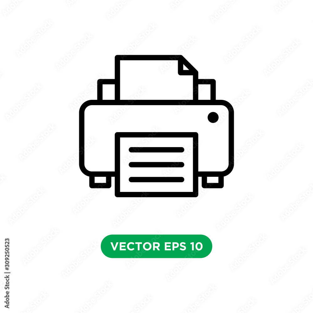 printer vector icon template design concept printer vector icon template design concept