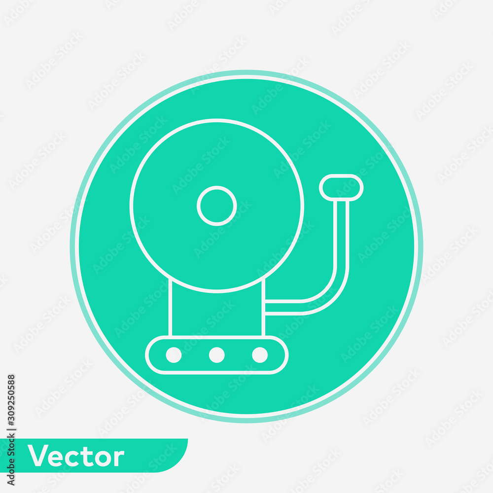 School alarm vector icon sign symbol School alarm vector icon sign symbol