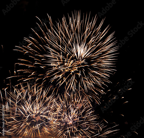 Nice fireworks with dark sky
