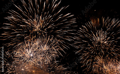 Nice fireworks with dark sky