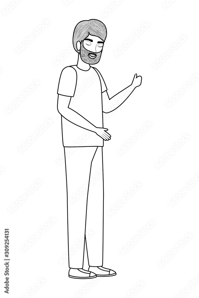 Man cartoon drawing vector design Man cartoon drawing vector design