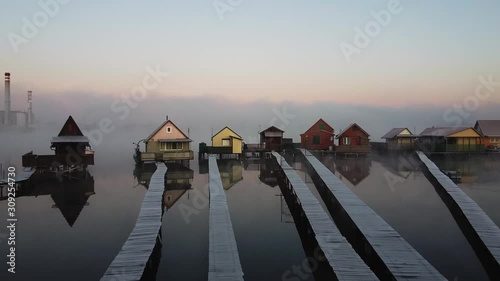 Floating village, Bokod, Hungary