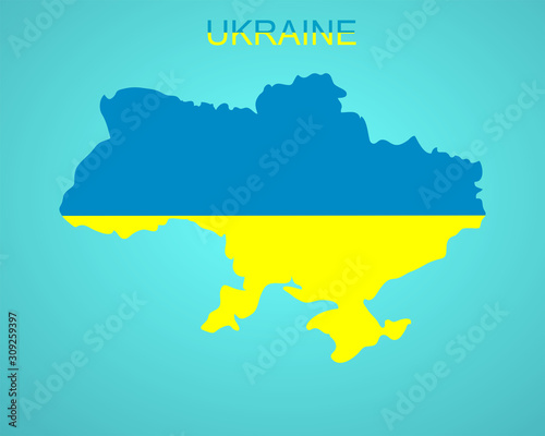 Map of Ukraine. Flat map of Ukraine. Ukraine.