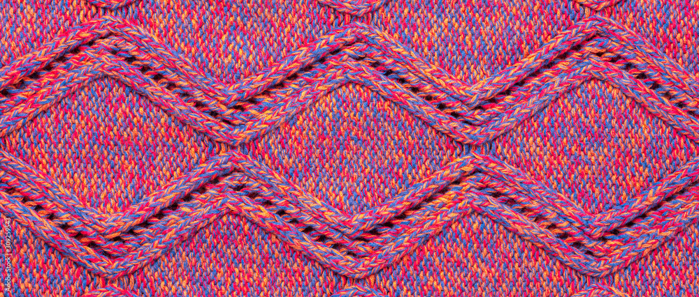 Pink melange knitted sweater texture. Copy space Pink melange knitted sweater texture. Copy space