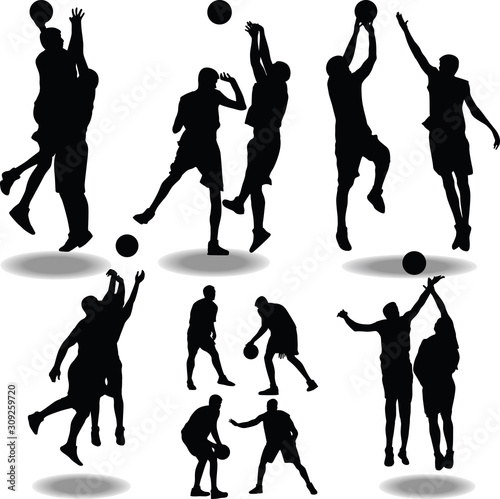 basketball silhouette vector