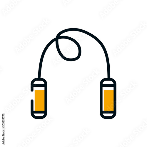 Isolated jumping rope icon vector design