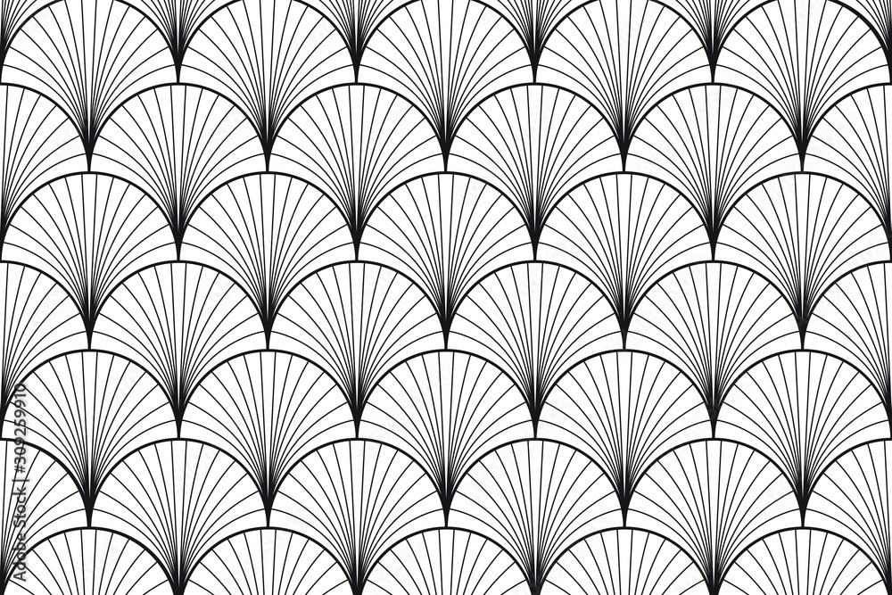 Art deco style - vintage geometric pattern background. Vector illustration.