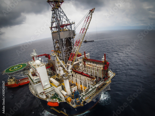 Tableau sur toile offshore drilling rig in Gulf of Mexico, oil industry