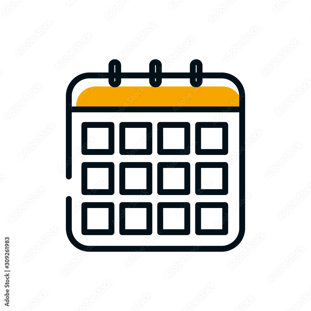 Isolated calendar icon vector design