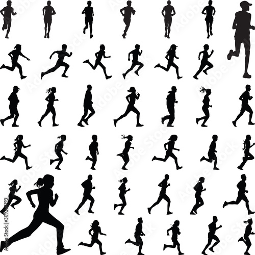 runner silhouette vector