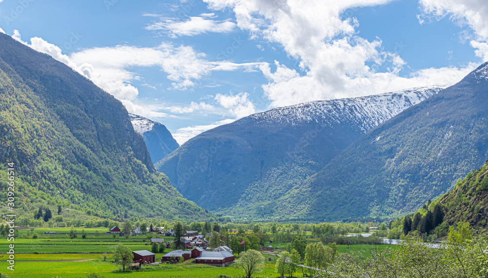 Norwegian idyllic village