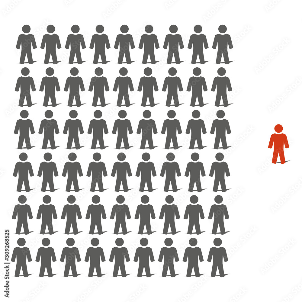 Abstract human community concept on the white Abstract human community concept on the white
