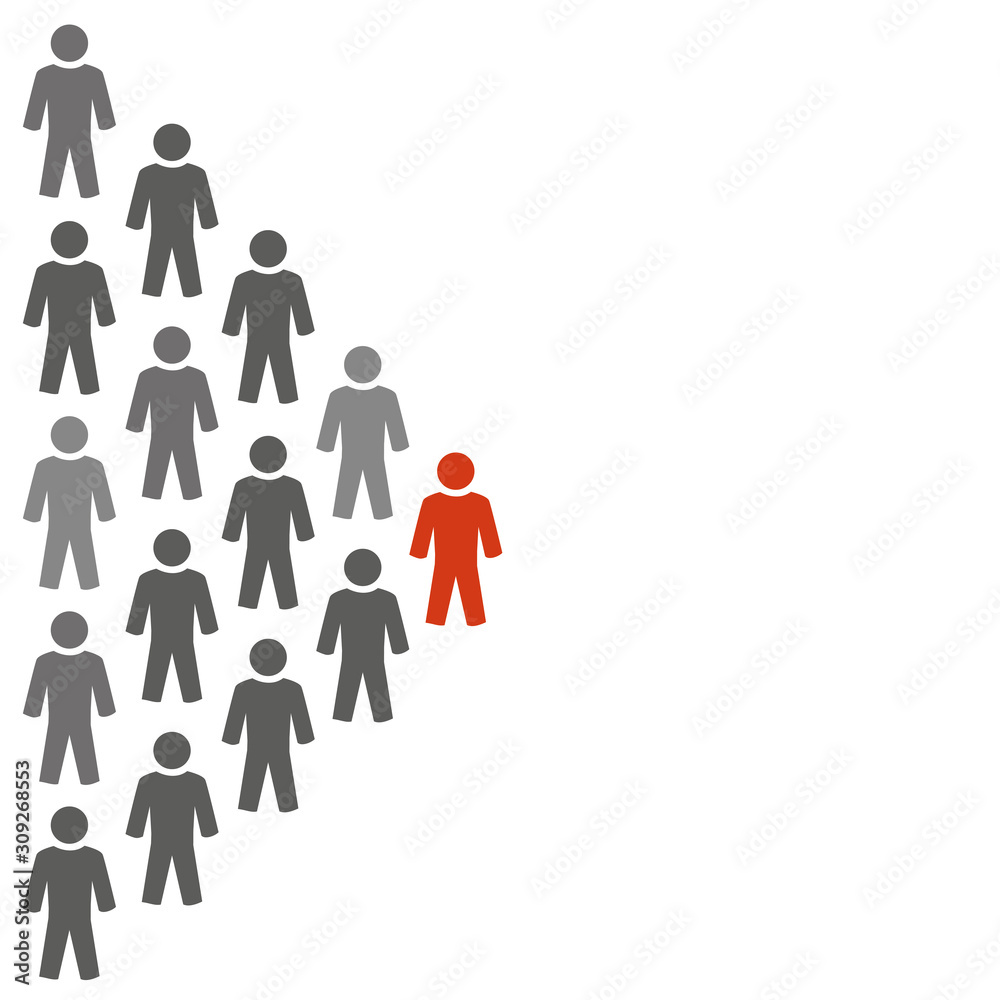 Abstract human community concept on the white Abstract human community concept on the white