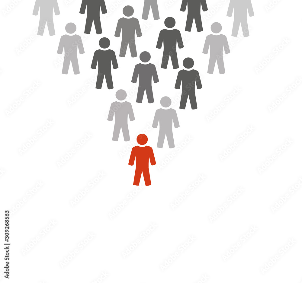 Abstract human community concept on the white Abstract human community concept on the white