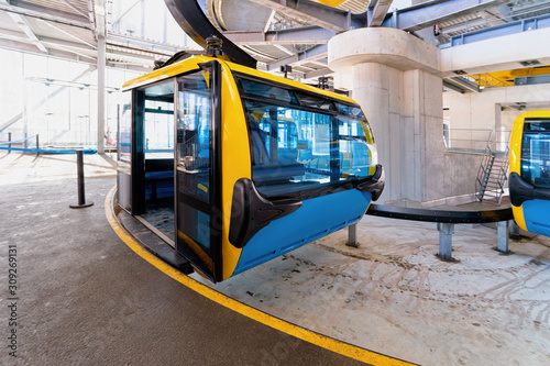 Cable car in Penken ski resort of Tyrol in Austria photo