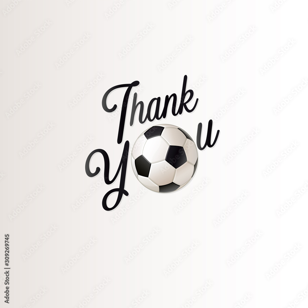 Football thank you card Football thank you card