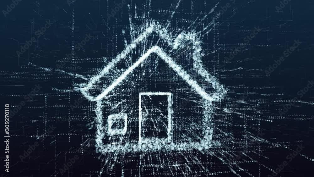 Modern digital home. Intelligent and technological management of housing. Electronic equipment and management in everyday life. Automatic machine control of the house.