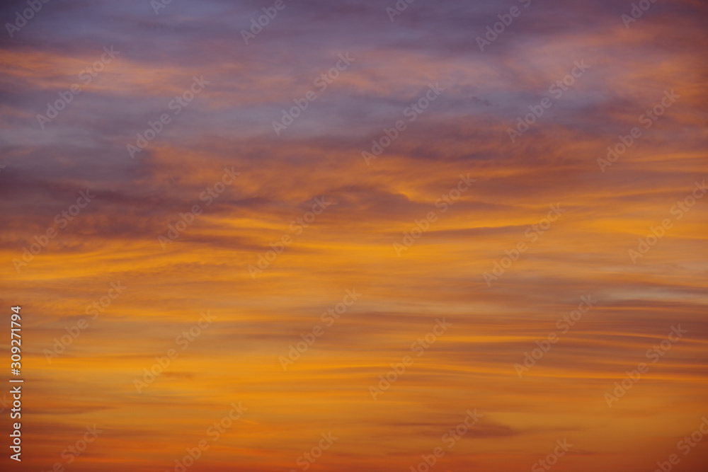Colorful sunset in the sky